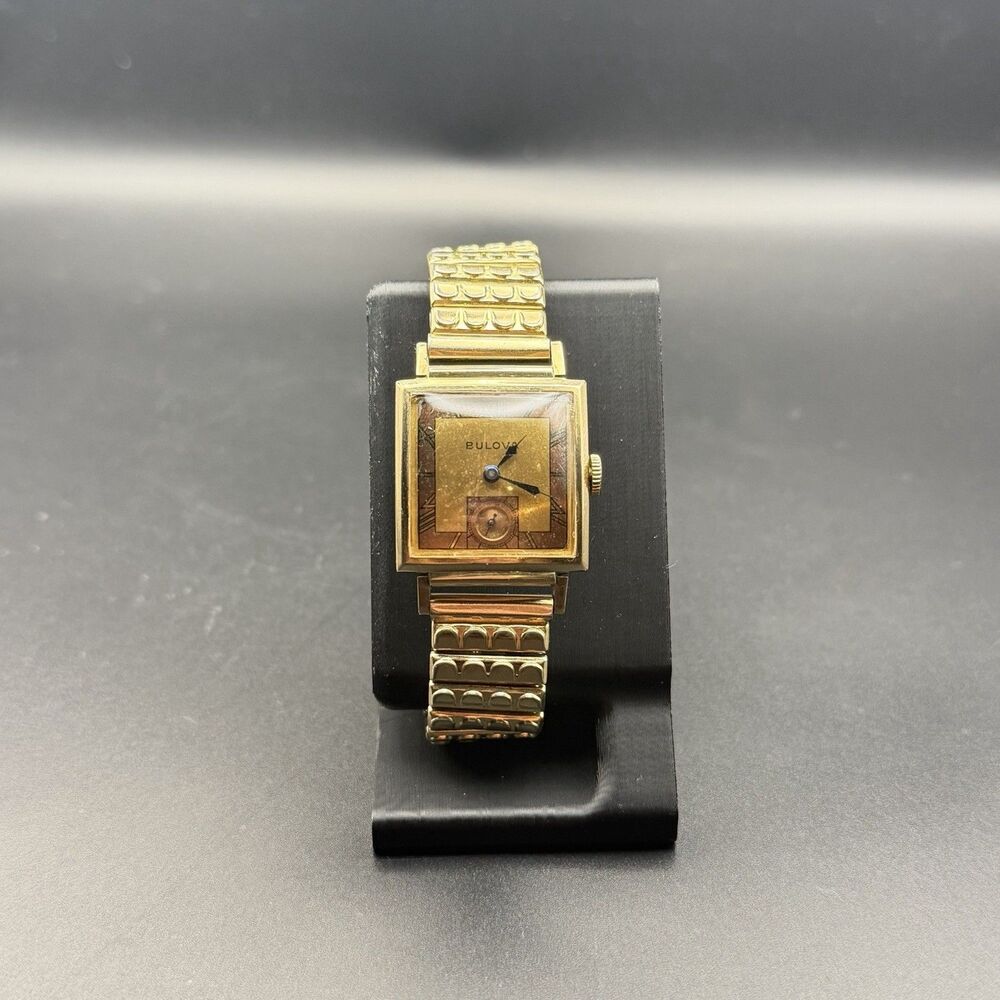 VTG 1940s Bulova Westchester Unisex Watch Rare Dual Tone Dial Runs 10k Gold Fill - Picture 1 of 5